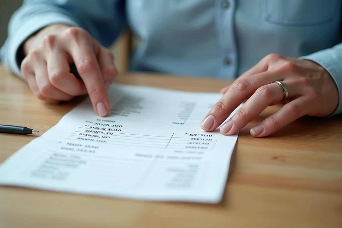 Gros plan sur un document CESU montrant le code NAN indiqué par un doigt